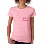 Tricou femei diferite culori, peste, Jesus